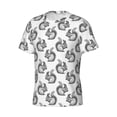 thumbnail image 5 of Vsdgher Black Squirrel Print Men's Dry Fit Mesh Athletic Shirts Moisture Wicking Tennis T-Shirt Tops, 5 of 9