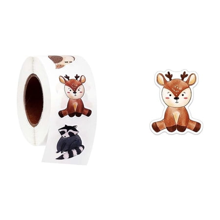 WozhuoToy Forest Stickers 500pcs Kids Sticker Roll 8 Patterns Alien Cute Stickers Boys Girls Kids Gif