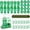 Green, variant on 12 Set Cheerleading Bulk for Team Include 12 Water Bottles with Lid Straw 12 Pom Pom Keychains 12 Compact Mirrors 12 Bags and Ribbon Bows for Women Camp(Green)
