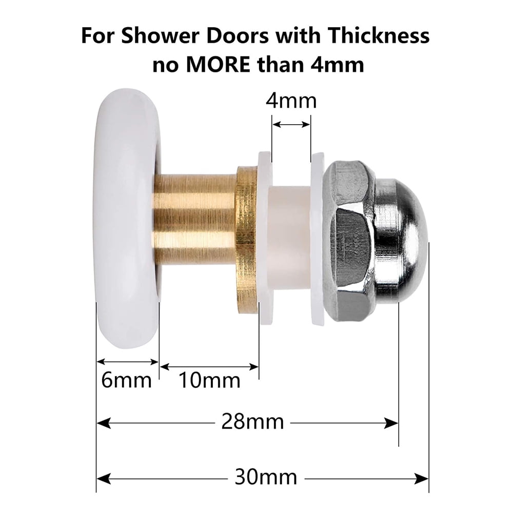 Buy Ieegkit 6PCS 27mm Shower Door Rollers for the Bathroom Glass