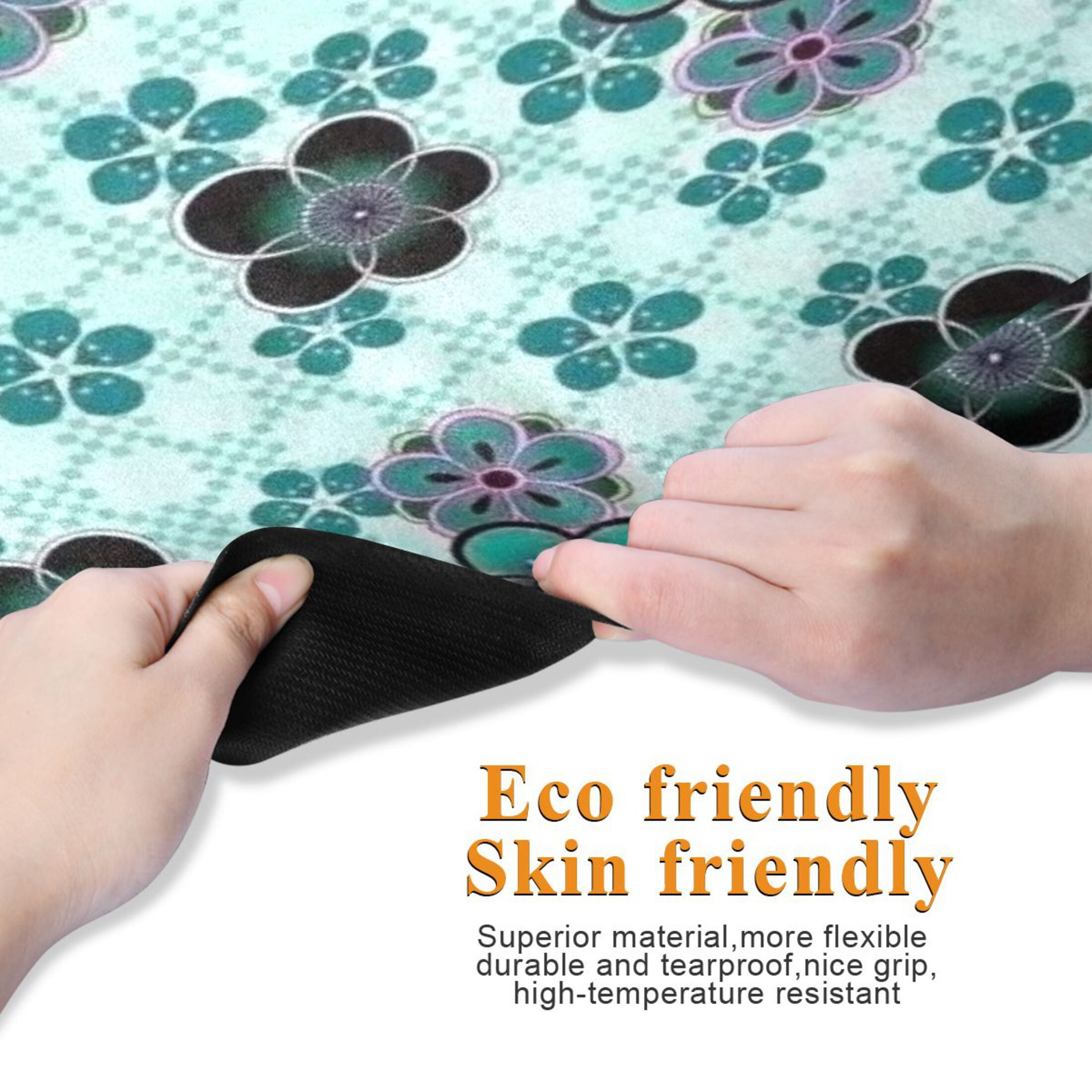 BZSMCE Yoga Mat Women Fitness Mat Aquatic Floral Mosaic Pattern