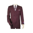thumbnail image 4 of Men Apollo King Double Breasted Suit Classic Peak Lapel Pleated DM29 Burgundy, 4 of 11