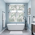 thumbnail image 4 of Green Lobster Kitchen Curtains Valances and Tiers Set of 3 Ocean Starfish Shell Coral Marine Life Tier Curtains and Valance with Rod Pocket for Small Windows, 27.5"x24", 4 of 9