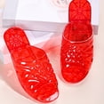 thumbnail image 5 of Womens Jelly Shoes, White Jellies Sandals Clear Flats Slip On Summer Beach Slippers Transparent Closed Toe Soft Slide, 5 of 5
