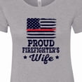 thumbnail image 4 of Inktastic Proud Firefighter Wife Women's T-Shirt, 4 of 5