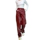 thumbnail image 1 of Lucakuins Pantalones de cuero para mujer, pantalones casuales rectos sueltos con bolsillos laterales de cintura alta Lucakuins  S-XL, 1 of 6