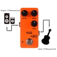 thumbnail image 4 of Graflsoa ZORY Z-03 Fuzz Guitar Effects Pedal with True Bypass, Orange Aluminum Alloy Design, 6.35mm Input/Output, DC 9V Powered, 4 of 6