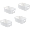 thumbnail image 1 of Set Of 4 White Plastic Storage Basket,19x13.5x7.5cm (white), 1 of 5