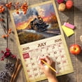 thumbnail image 6 of 2026 Vintage Trains Wall Calendar 16-Month X-Large Size 14x22, Retro Old Trains Calendar by The KING Company-Monster Calendars, 6 of 7