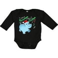 thumbnail image 3 of Inktastic I Want a Hippopotamus for Christmas Hippo in Santa Hat Boys or Girls Long Sleeve Baby Bodysuit, 3 of 5
