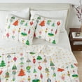 thumbnail image 2 of Christmas Quilt Set - Lightweight, Soft, Seasonal - 3-Piece Reversible Holiday Bedding Set (King / California King, Twinkling Ornaments), 2 of 6