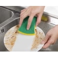 thumbnail image 4 of 12 piezas de esponja para fregar de celulosa resistente, esponja para lavar platos de cocina de doble cara, brillar  Electrónica, 4 of 5