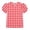 Red, variant on Summer Big Girls Shirts Trendy Gingham Plaid Puff Short Sleeve Crew Neck Cute Tops Lightly Loose Thin Cute Tops Breathable Daily Wear Checkerboard Print Fashion Casual T Shirts for Kids