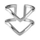 thumbnail image 1 of Anillos de Mujer de Acero Inoxidable LuckyLy, Diseño Moderno y Ligeramente Ajustable, Modelo Diane plateado 7, 1 of 6