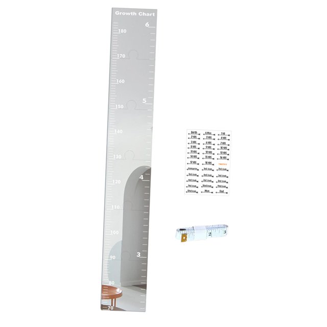 Tabla de crecimiento para niños, regla de altura de espejo inastillable, multiusos para medición de cuerpo completo, empalme artesanal, decoración de Estilo D