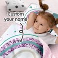 thumbnail image 2 of KAINSY Custom Rainbow Toddler Nap Mat for Daycare, Personalized Name Sleeping Mat with Pillow and Blanket,Soft & Comfortable Roll-Up Nap Mat for Preschool, Kindergarten, Camping, Travel, 2 of 8