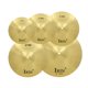 thumbnail image 5 of Juego de 5 platillos IRIN SC-260 en aleación de latón, incluye bolsa y 10 arandelas de fieltro, ideal para bateristas principiantes., 5 of 6