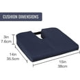 thumbnail image 2 of XH Gradual Slope Seat Cushion for Coccyx, Sciatica and Tailbone Pain Used With Dining Room Chairs, Desk Chairs, Thin Car or Wheelchair Cushions, Machine Washable-Cover, 15 Inch, Navy, 2 of 11