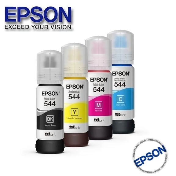 KIT DE 4 TINTAS Epson T544 Negro Magenta Cyan Amarillo