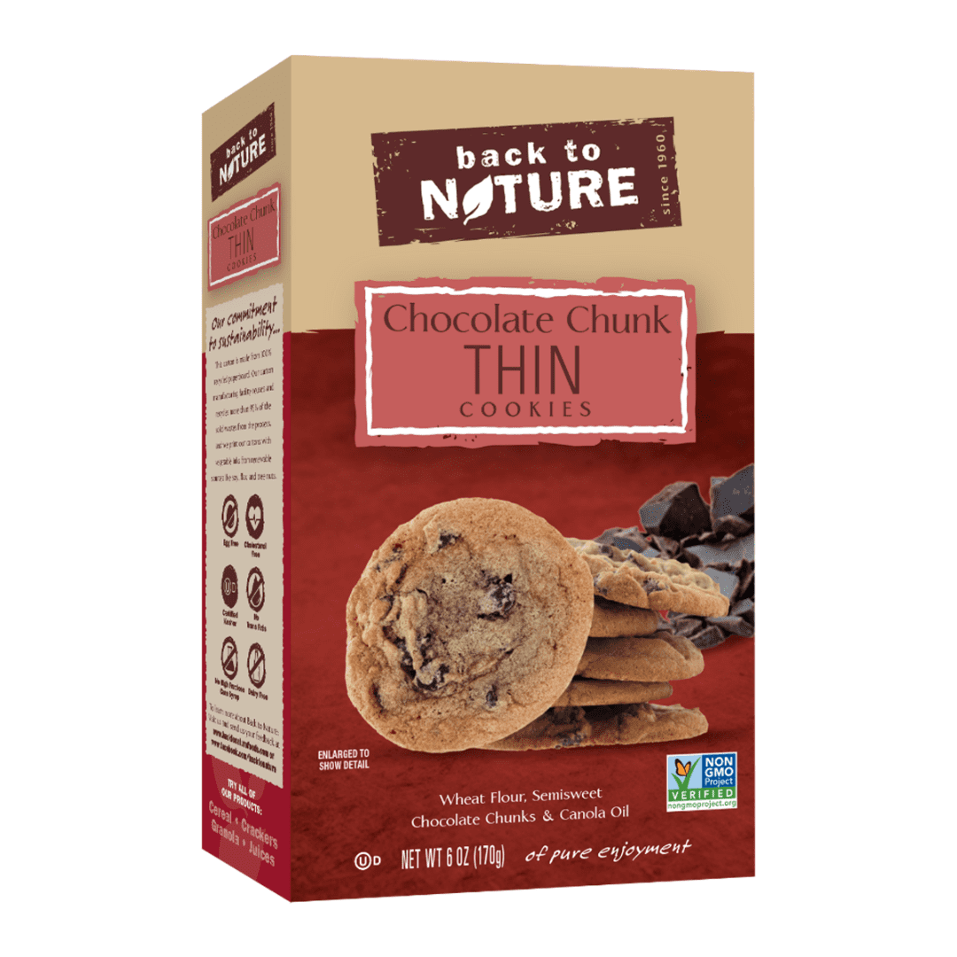 Back To Nature Chocolate Chunk Cookie Thins, 6oz - Walmart.com