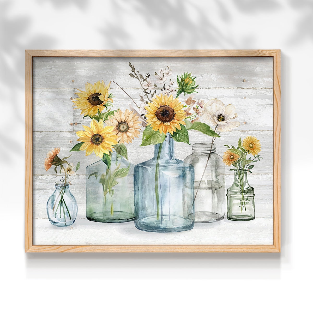 Sunflower Extravaganza by Carol Robinson - Restickable Framed Giclée Print