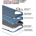 thumbnail image 5 of Diverbox Phone Case for iphone 16 Plus with Screen Protector, Heavy Duty Protection Shockproof DropProof Cover Compatible with MagSafe - Blue, 5 of 7