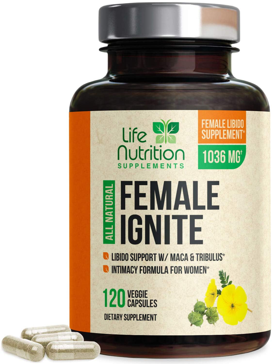 Female Libido Supplement Pills w Maca & Tribulus, 1000mg, 180 ct