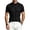 Black, variant on WAYUTE Mens Elegant Knit Ribbed Texture T Shirts Solid Color Slim Fit Neck Short Sleeve Elegant Business Base Shirt,3XL