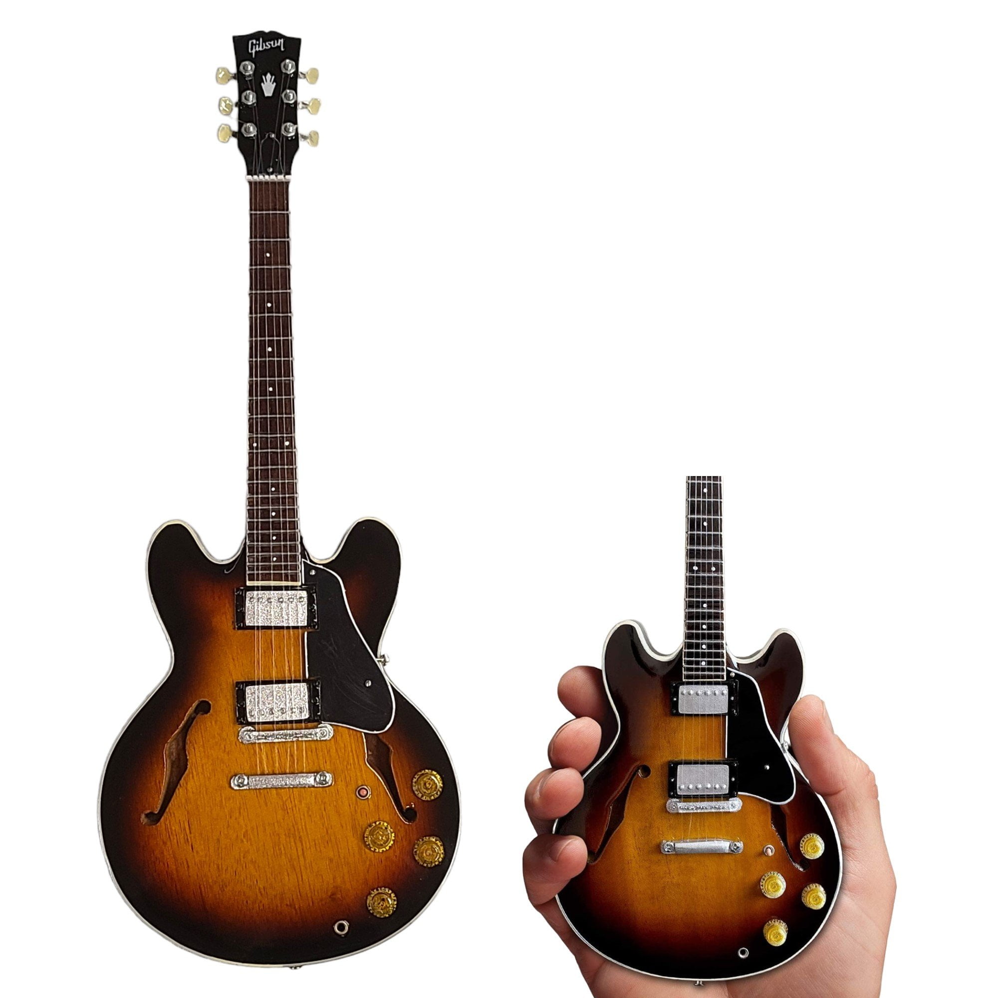 Gibson USA ES-335 99年製 Sunburst Figured Gibson AXE HEAVEN ES-335 Vintage Sunburst 1:4 Scale Mini