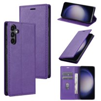 Allytech Galaxy A15 Wallet Case, RFID Blocking PU Leather Flip Cover Stand Business Retro Shockproof Protective Phone Case for Samsung Galaxy A15 - Purple