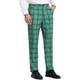 thumbnail image 5 of Pantalones Casual de Hombre Inspire Chic, Ajuste Regular, Plano, Estirados, Cuadros, Talla 38, Verde Amarillo, 5 of 7
