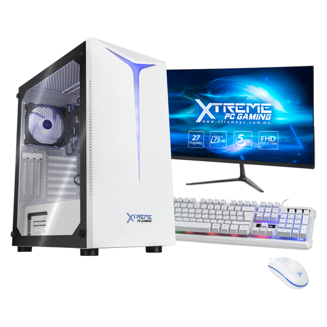 Xtreme PC Gaming Intel Core I7 10700 16GB SSD 480GB Monitor 27 WIFI White