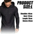thumbnail image 2 of Sudadera deportiva con capucha de moda para hombre, sudadera de polar de color sólido, 2 of 5