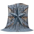 thumbnail image 6 of Texas Star Vintage Blanket Soft Cozy Warm Throw Blanket for Couch, Plush Fuzzy Flannel Fleece Blankets for Sofa, Navy Blue Berry Wooden Retro Bed Blankets Lightweight Gifts for Women, 50"x60", 6 of 9