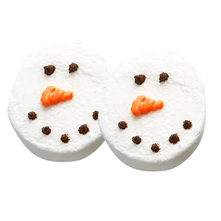 Marshmallow Edible Hot Cocoa Snowman Drink Toppers, 2.5 oz., 12
