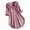 Wine, variant on Annhoo Button down Shirts for Women Classic Long Sleeve Lapel Striped Tunics Plus Size Casual Curved Hem Long Tops