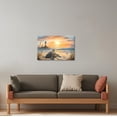 thumbnail image 2 of ZHONGYUTONG Sea Turtle Canvas Wall Art Turtle Bathroom Wall Decor Coastal Beach Pictures Ocean Animal Artwork Lighthouse Painting for Home Decor Framed (12.00" x 18.00"), 2 of 5