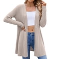 thumbnail image 5 of Long Cardigans for Women Zaewscy Women's Solid Color Long Sleeve Open Front Cardigan Jacket White M, 5 of 7