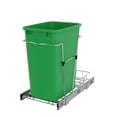 thumbnail image 1 of Rev-A-Shelf Single 35 Quart Sliding Pullout Waste Bin Container, Green, 1 of 9