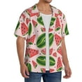thumbnail image 2 of Kdxio Men's Hawaiian Shirt for Men Short Sleeve Shirt Watermelon Summer Casual Holiday Beach Button Down T-Shirts, 2 of 7