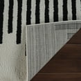 thumbnail image 3 of 5' X 8' Cream and Black Abstract Worn Faded Area Rug, 3 of 11