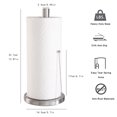 thumbnail image 3 of Paper Towel Holder Countertop Standing Paper Towel Roll Holder with Weighted Base One-Handed Operation Countertop Toilet Paper Holder for Kitchen, Bathroom and Office (Silver), 3 of 6