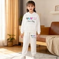 thumbnail image 6 of Toddler Baby Girl Outfits Toddler Fall Winter Clothes Cute Long Sleeve Sweatshirt Tops Pants Set Infant 2Pcs Clothing,3-4 Years,White, 6 of 7