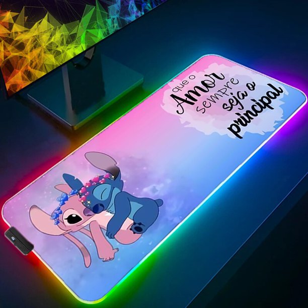 Alfombrilla de ratón LED para juegos, alfombrilla antideslizante para ordenador y oficina, accesorios de oficina, teclado RGB LIUWENJING unisex