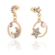 thumbnail image 1 of Aretes Dorados con Circonia CYRA Modelo Luna y Estrellas con Perla, 1 of 3