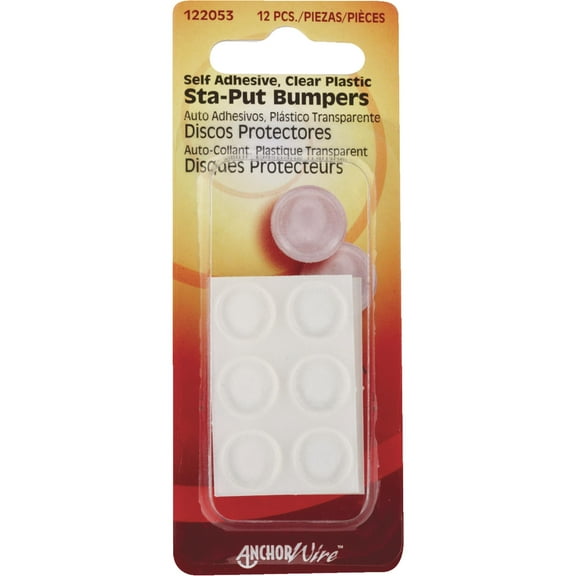 Hillman Anchor Wire 1/2 In. Self-Adhesive Bumper 122053