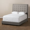 thumbnail image 3 of Baxton Studio Georgette Modern and Contemporary Light Grey Fabric Queen Upholstered Bed, 3 of 7