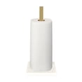 thumbnail image 5 of Happimess Jules Glam Square Metal Weighted Marble Base Paper Towel Holder, Gold/White, 5 of 6
