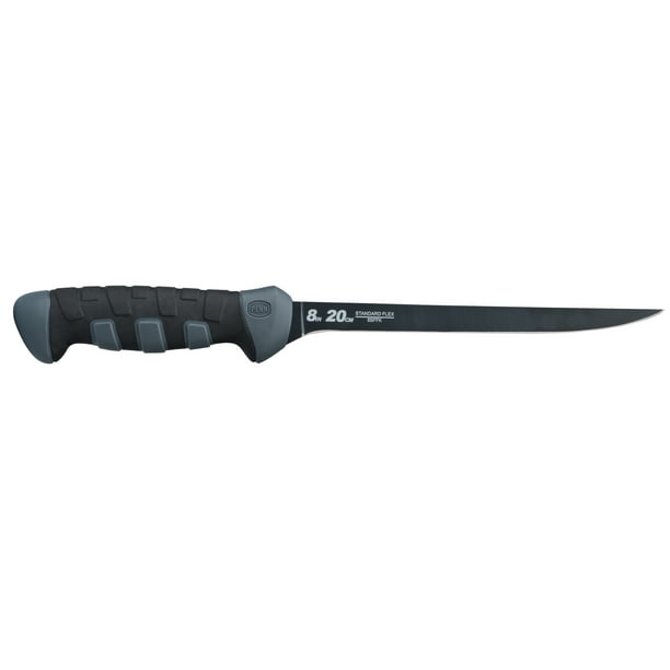 Penn Fillet Knives 8" Standard Flex, Black/Gray