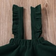 thumbnail image 5 of Toddler Baby Girls Corduroy Suspender Skirt Ruffle Hem Solid Color Sleeveless Strap Overall Dress, 5 of 7